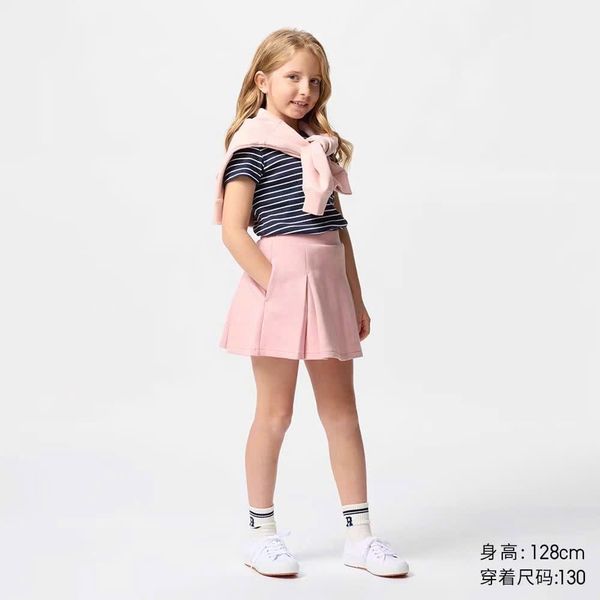 CVAY03 - Chân váy liền quần xếp ly vải thun Uni trơn 3 màu BG size 110-160