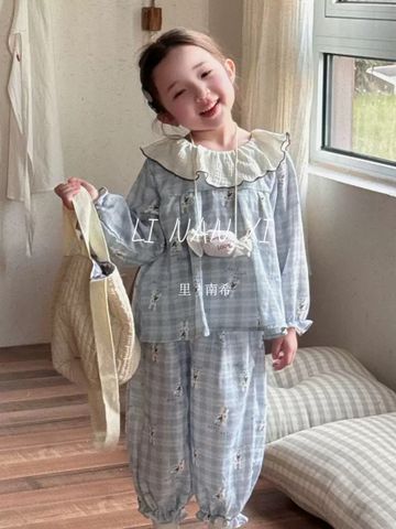 85025 - Bộ vải xô LNX cổ bèo nhiều mẫu Bé Gái size 90 - 140