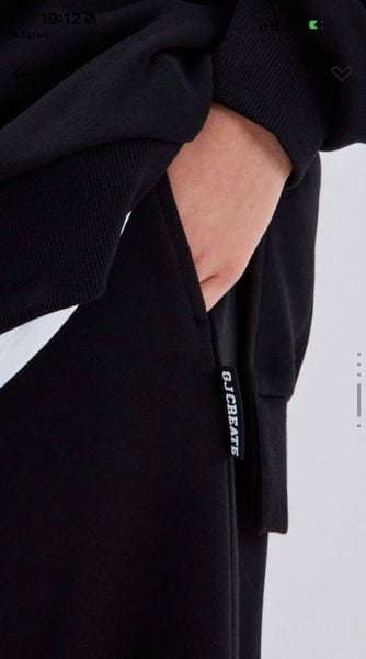 QBG17 - Quần nỉ GGJJ ống suông 2 màu ghi/đen cho bé gái size 6-14y