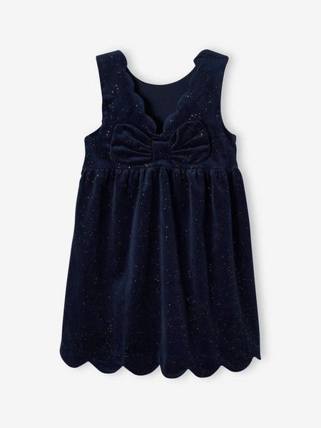 V00110 - Váy nhung dự tiệc bé gái 2 màu đỏ/navy size 2-14y
