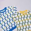 ABT48 - Áo thun cotton Mm 2 màu hoạ tiết vàng, xanh cho bé size 90-130