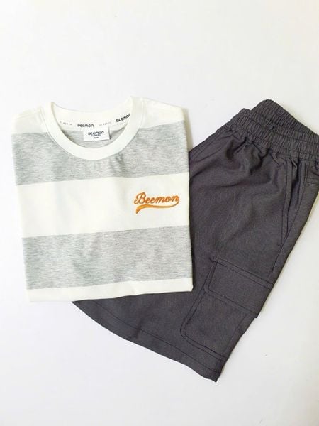 BM2601ST10 - Bộ Beemon trẻ em kẻ 2 màu size 120-160