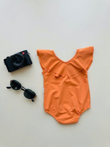 DB00033 - Bộ bơi harifa liền thân cổ V bèo nhiều màu cho bé gái size 1-6y