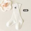 SH2511PK02 - Tất chân len đính nơ cao cỏ, chất liệu cotton + spandex, màu sắc: Trắng, đen, be, nâu, ghi, NSX Thu Truc Sock Processing Factory.