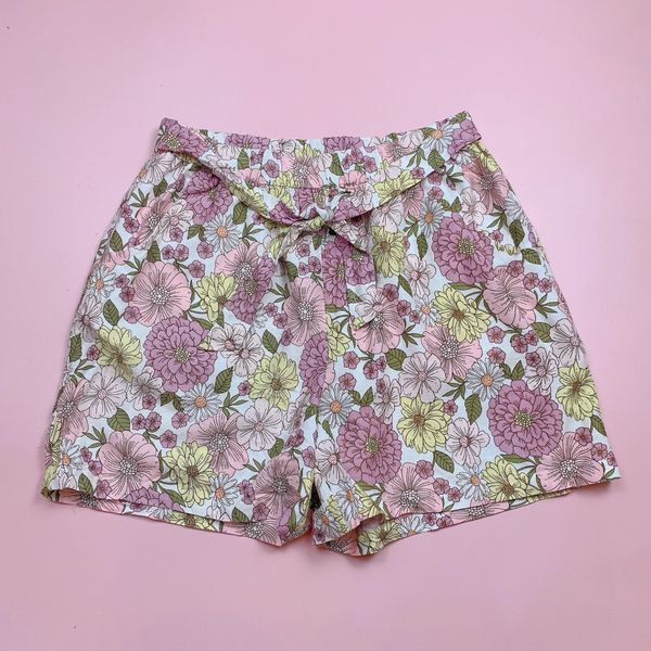 QBG29 - Quần short Youth thô đũi hoạ tiết hoa nhiều màu BG size