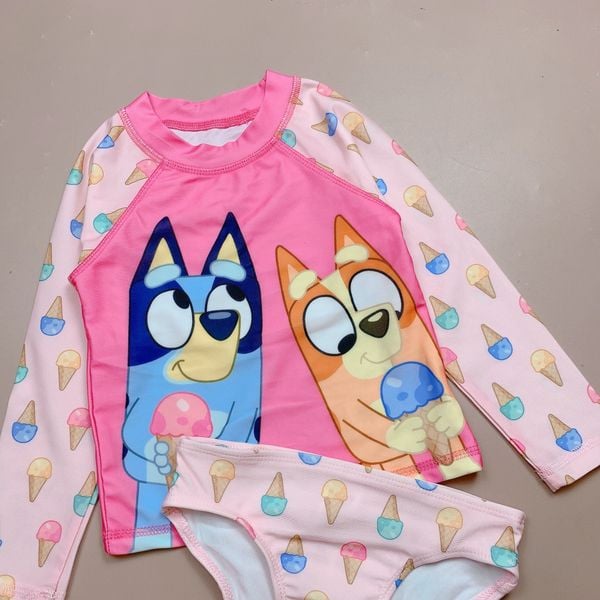 DB00052 Bộ bơi áo dài tay + quần tam giác BG size 2-14y