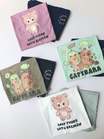 BBG35 - Bộ vải golf Bee Mon Capybara, Baby Three nhiều màu cho bé size 120-160