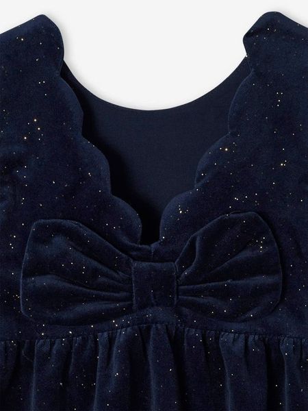 V00110 - Váy nhung dự tiệc bé gái 2 màu đỏ/navy size 2-14y