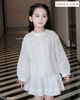 Lu 1406 - Bộ Luca áo + chân váy trắng phối ren bé gái size 2-12y