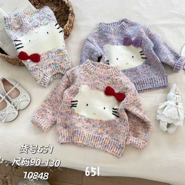 ABG15 - Áo len nhiều mẫu họa tiết Hello Kitty cho bé gái size 90-130