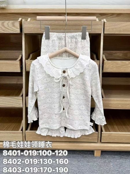 BBG10 - Bộ Pyjama vải thun GuoguoYinuo nhiều màu cho bé gái size 100-190