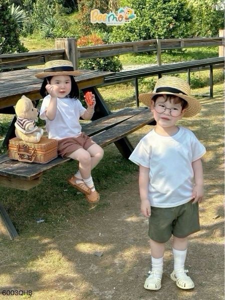 6003QHB - Quần thun cotton túi chéo Beemo nhiều màu cho bé size 1-6y