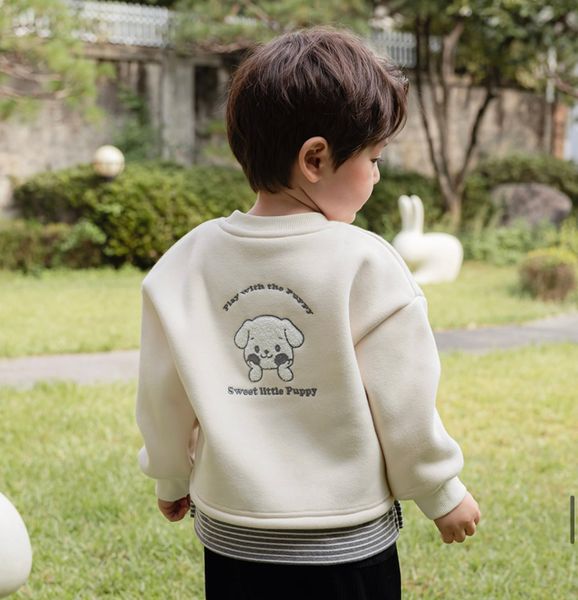 ABT04 - Áo nỉ bông bbz nối vạt thêu lưng nhiều màu cho bé size 100-140