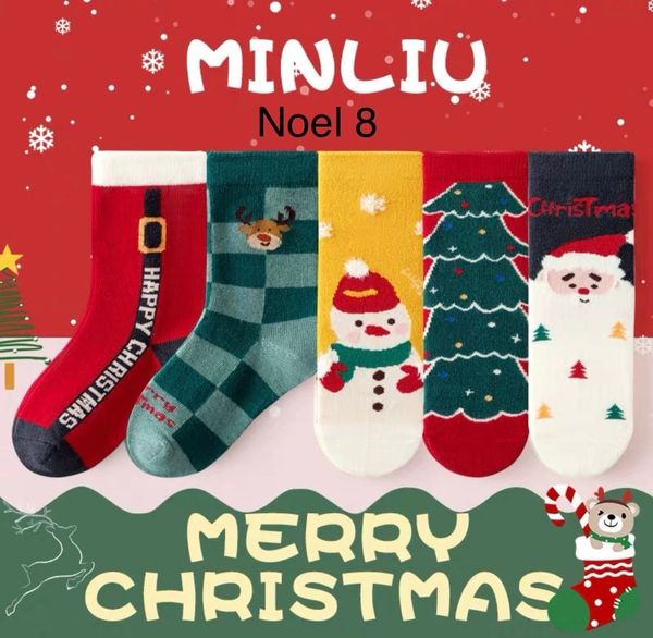 SH2511PK01 - Set 5 đôi tất Minliu Kidsocks dành cho trẻ em, chất liệu cotton+polyester+spandex, NSX Man Luu Textile Company Limited