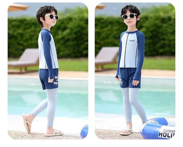 22031 - Bộ bơi YUKE dài tay, quần dài chống nắng cho bé trai size XL-6XL