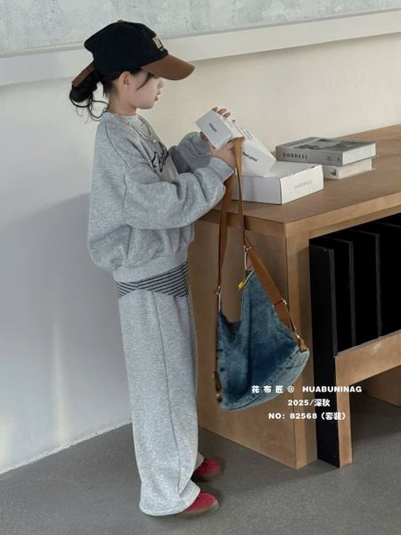 82568 - Set bộ lót nỉ đại hàn 3 màu cho bé size 120-160