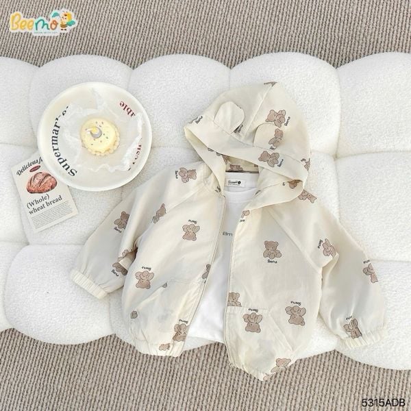5315ADB - Áo khoác gió in tràn gấu Beemo