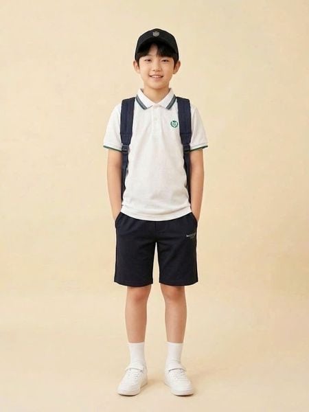 BM2602ST01 - Bộ quần áo trẻ em Beemon phối cổ polo size 120-170