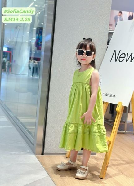 V00021 - Váy thô Sofia Candy sát nách đuôi cá 4 màu BG size 1 - 10y