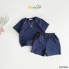 6007BHB - Bộ cotton phối lé Beemo 2 màu cho bé size 1-5y