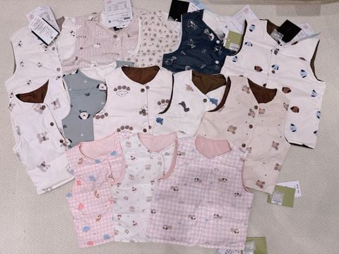 AK28 - Áo khoác gile lông vũ Liwu Kids siêu nhẹ 2 mặt nhiều mẫu cho bé size 90 - 130