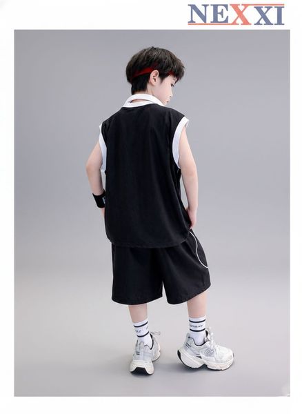 2603.8 - Bộ thun lửng Nexxi sát nách in số 3 bé trai size 3-14y