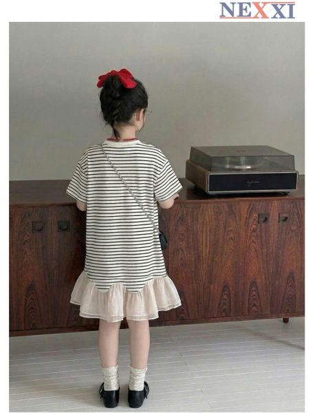 2601.4 - Váy suông borip Win Win tủng nơ ánh kim size 3-14y