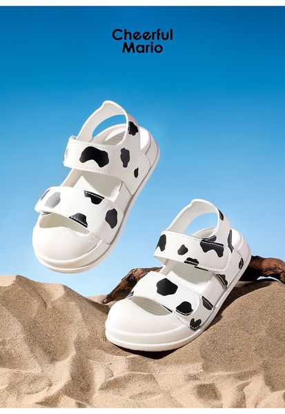 SD01 - Sandal quai dán Mario hoạ tiết động vật nhiều màu cho bé size 140-190
