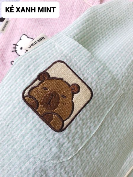 BM2601PJ01 - Bộ Pyjama Beemon vải thô nhiều màu cho Mẹ freesize 50-60kg