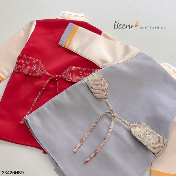 BBT36 - Set Hanbook Beemo bé trai phối khánh 2 màu đỏ/xanh size 80-130