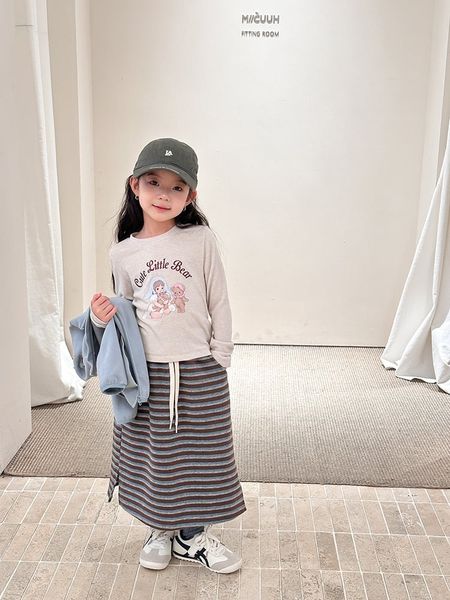 25G052 - Áo thun tăm AMBB họa tiết nhiều màu cho bé gái size 90-170