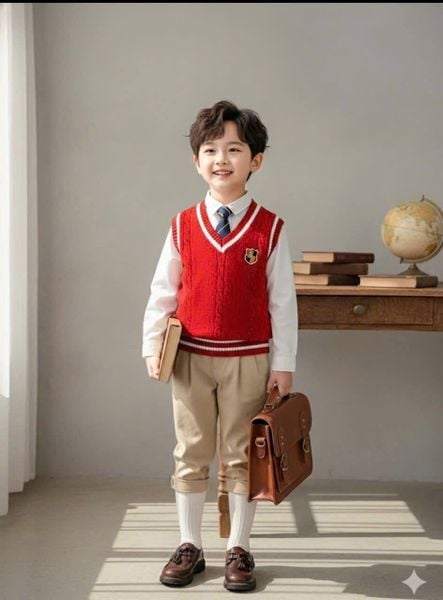 SH2512A01 - Áo gile len hàng không thương hiệu size 150-190