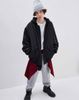 AKBT39 - Áo khoác phao bomber oversize phối mũ nỉ GGJJ dư xịn cho bé 2 màu đen/rêu size 6-14y