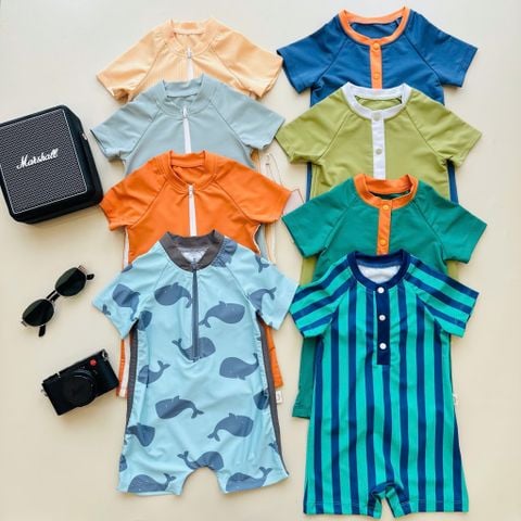 DB00034 - Bộ bơi Harifa liền thân cổ trụ nhiều màu cho bé trai size 1-6y