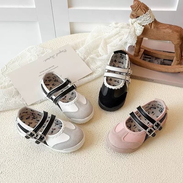 V1060 - Giày búp bê thể thao 2 quai nhiều màu cho bé size 22-31