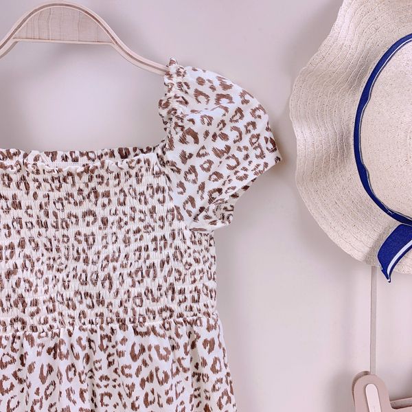 V00056 - Váy Smock chun ngực be da báo BG