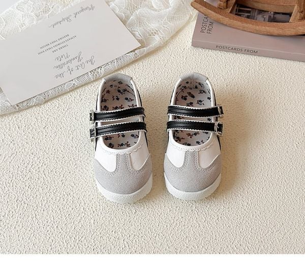 V1060 - Giày búp bê thể thao 2 quai nhiều màu cho bé size 22-31