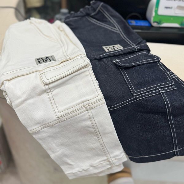 QBG19 - Quần jean mềm túi hộp ống suông nhiều màu cho bé size 4-14y