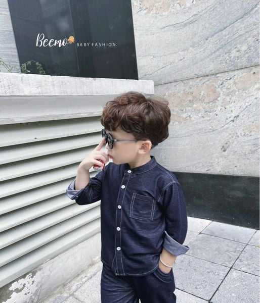 BBT15 - Bộ Beemo giả jean cho bé trai size 80-140