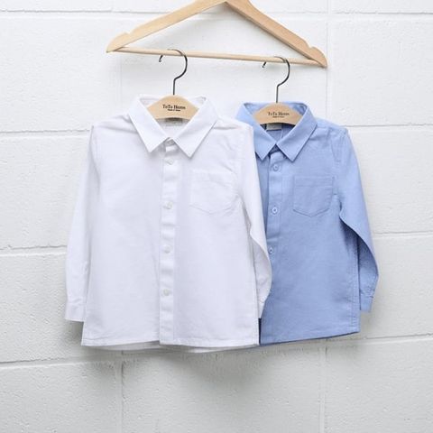 ABT87 - Áo sơ mi Totoheros 2 màu  xanh/trắng BT