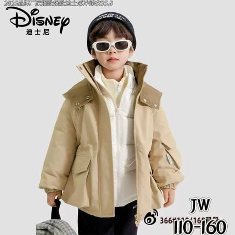 W366 - Áo khoác phao Disney lót nỉ cho bé size 110-160