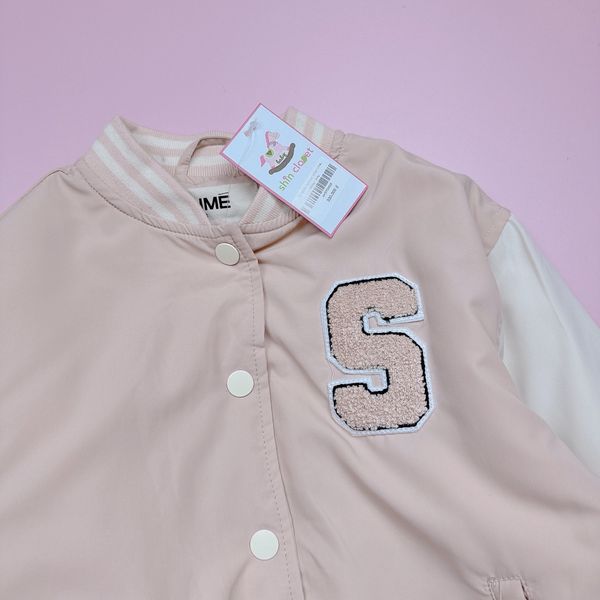 AKBT66 - Áo khoác bomber phao Lime Kids thêu chữ nhiều màu BTBG size 2-6y