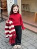 24A169 - Áo len dệt kim cho bé gái (áo chui đầu), chất liệu sợi tổng hợp size 90-160, không thương hiệu, NSX Huzhou Zhili Kujun Clothing Co., Ltd