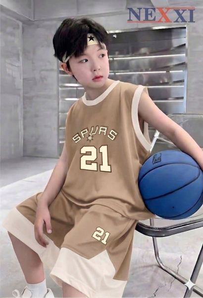 2604.4 - Bộ thun sát nách Nexxi viền màu in số 21 size 3-14y
