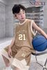 2604.4 - Bộ thun sát nách Nexxi viền màu in số 21 size 3-14y
