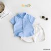 6036AHB - Áo sơ mi Beemo cổ đức, túi cách điệu size 1-6y