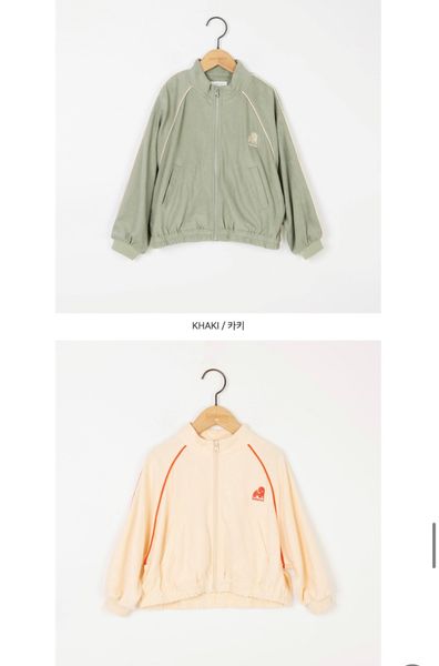 AKBT56 - Áo khoác thể thao Bebezoo có viền 2 màu be/rêu BTBG