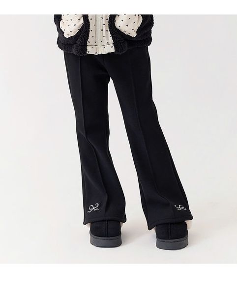 QBG04 - Quần nỉ ống loe bebezoo thêu nơ nhiều màu cho bé gái size 100-160