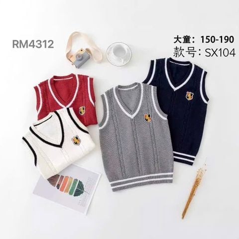 SH2512A01 - Áo gile len hàng không thương hiệu size 150-190