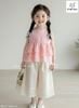 MLSBCC.7368 - Bộ Melisa áo hồng sát nách + quần ren kem bé gái size 2-12y